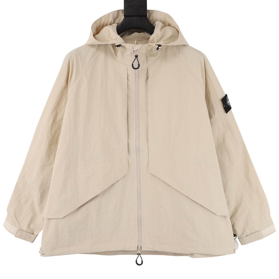 400 Stone Island/石头岛 户外多口袋风衣拉链外套