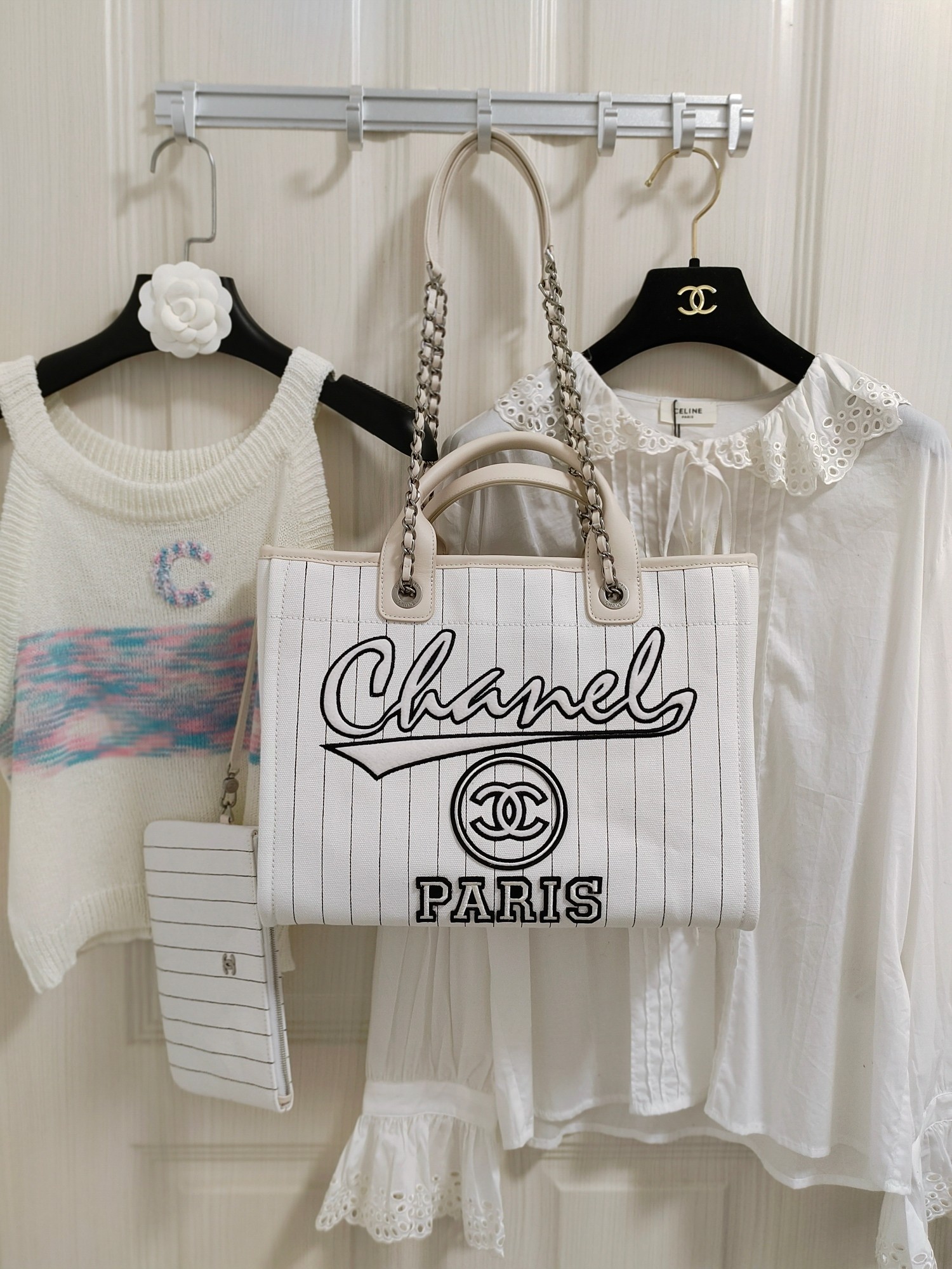 Chanel23p最新款️条纹白沙滩