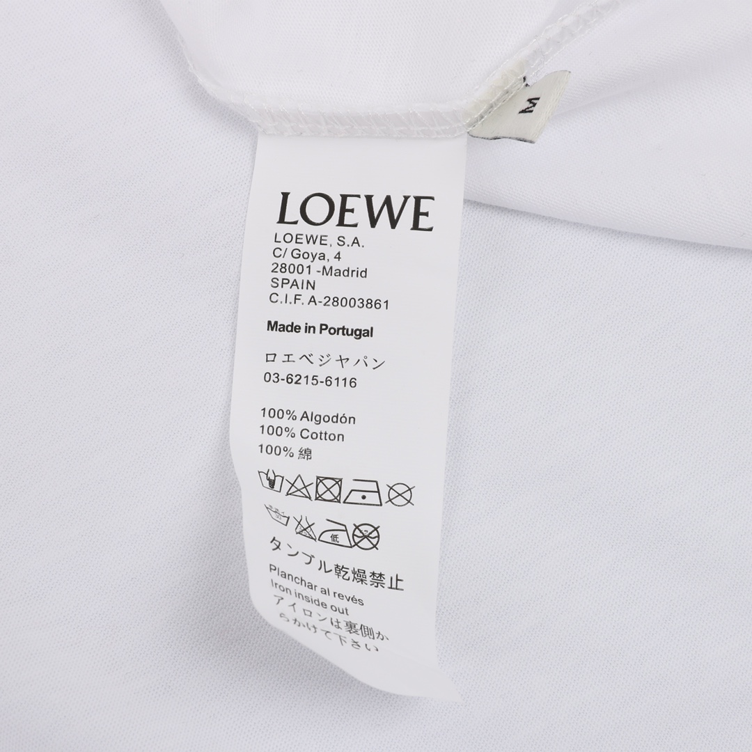 160 LOWE/罗意威 彩印绣圆领短袖