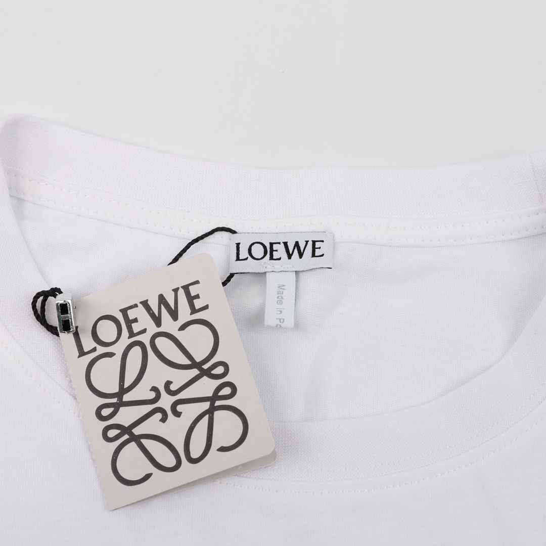160 LOWE/罗意威 彩印绣圆领短袖