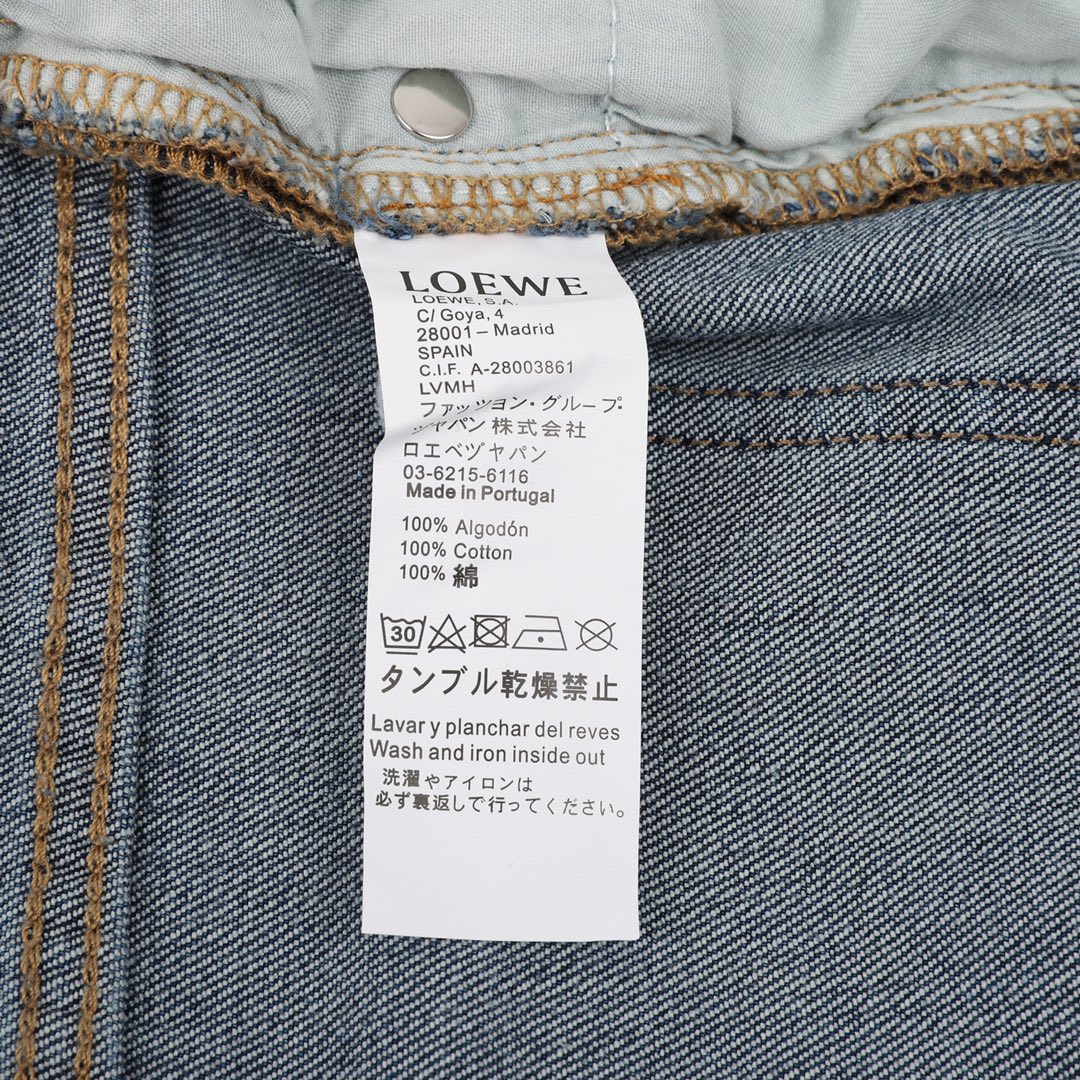 260 LOEWE/罗意威 背后花鸟刺绣LOGO牛仔裤