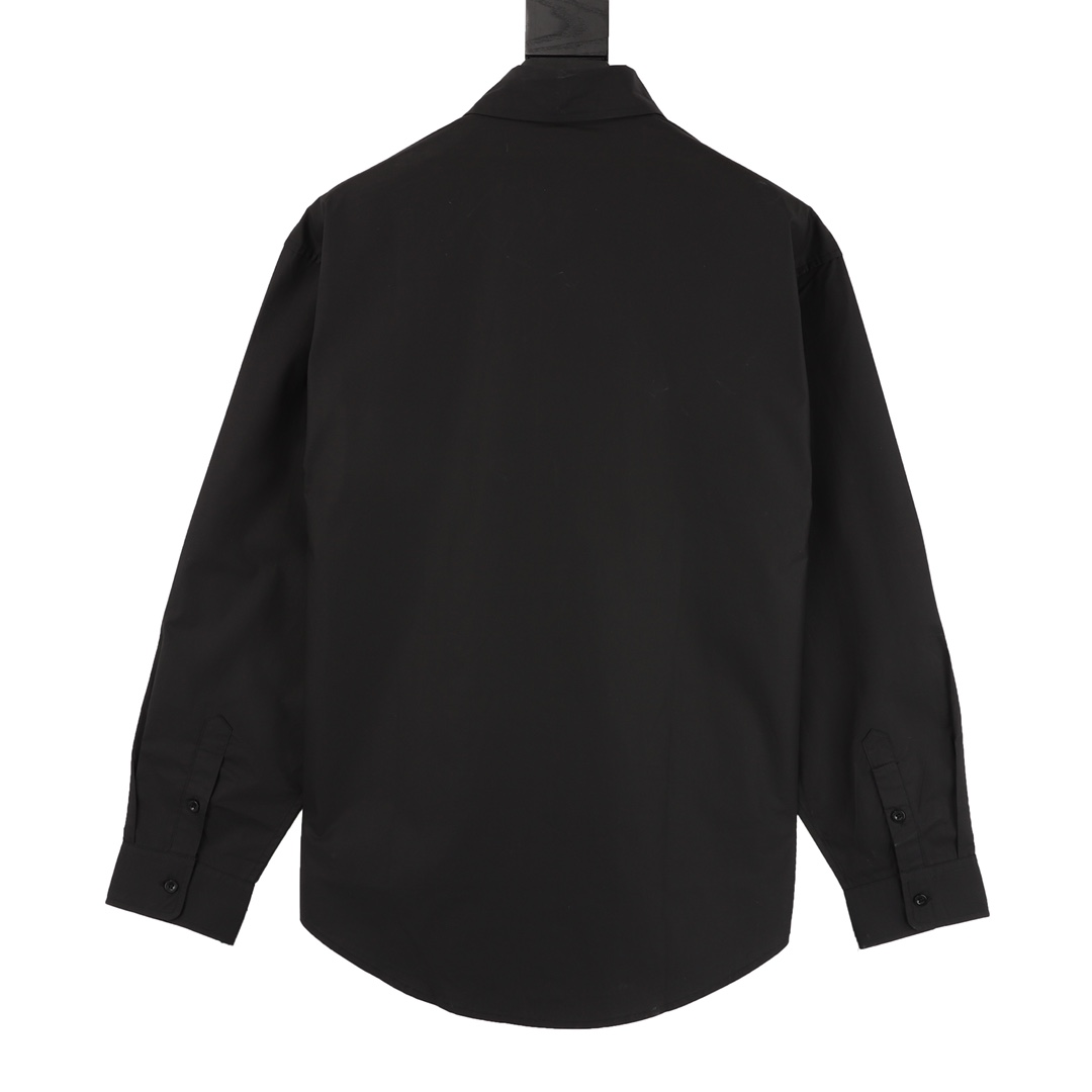 250 Balenciaga/巴黎世家 胸口刺绣LOGO长袖衬衫