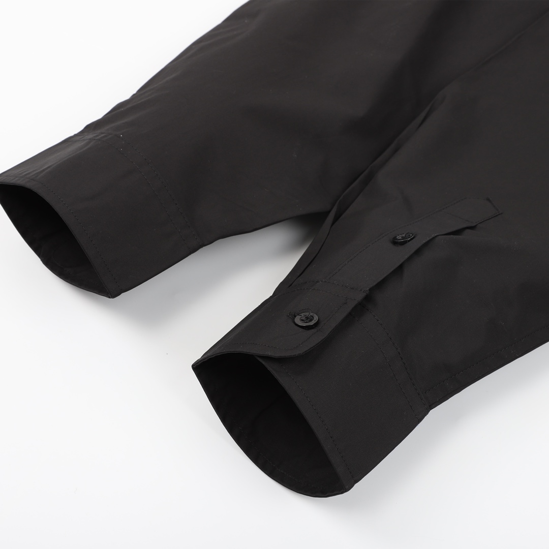 250 Balenciaga/巴黎世家 胸口刺绣LOGO长袖衬衫
