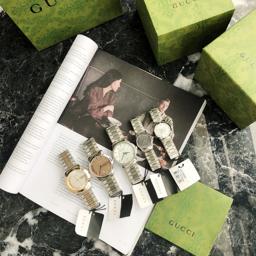 ¡Productos de exportación originales! GUCCI está equipado con un movimiento de cuarzo suizo original. El códi…