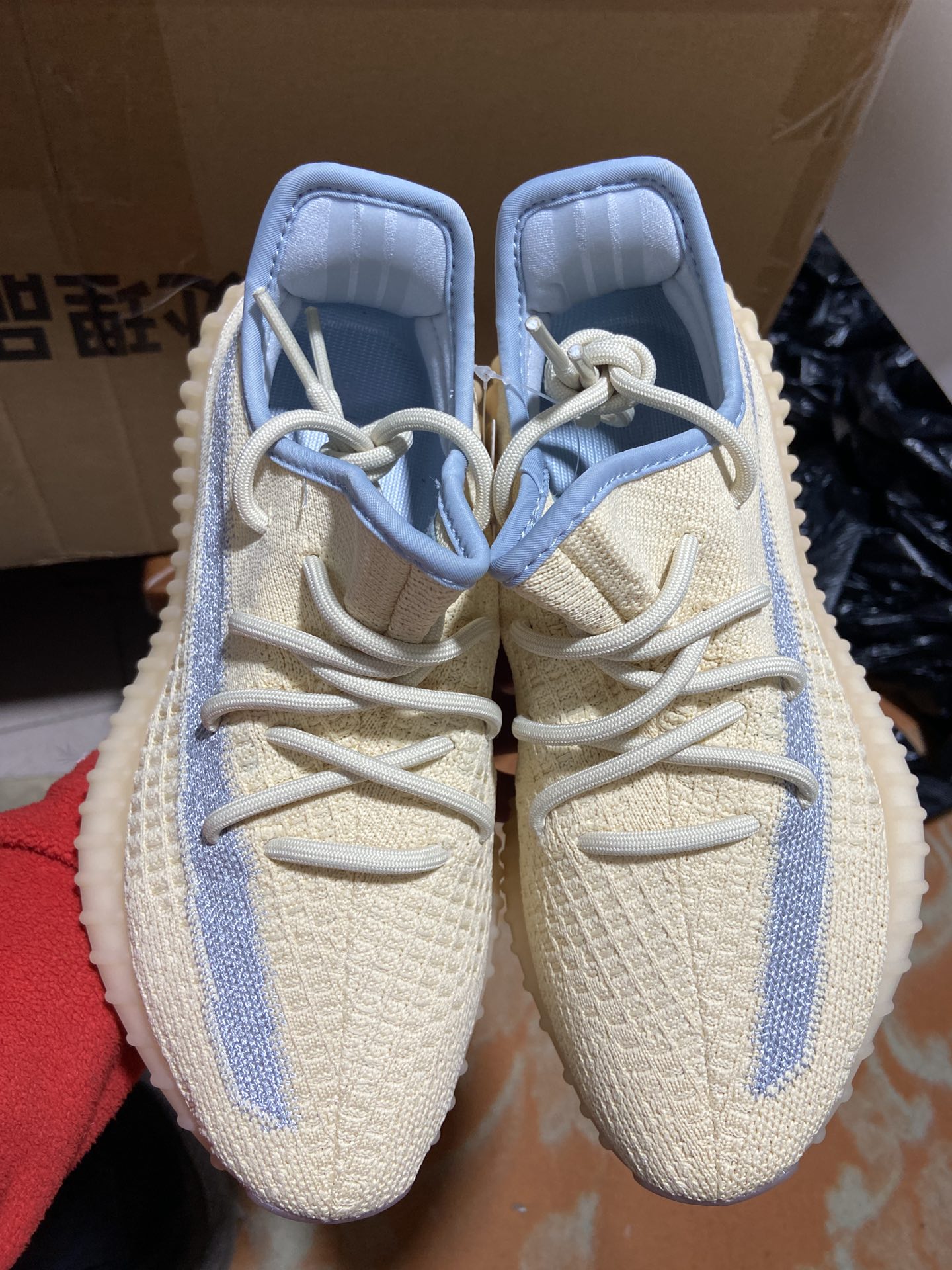 Yeezy350奶油麻布鞋码36-4