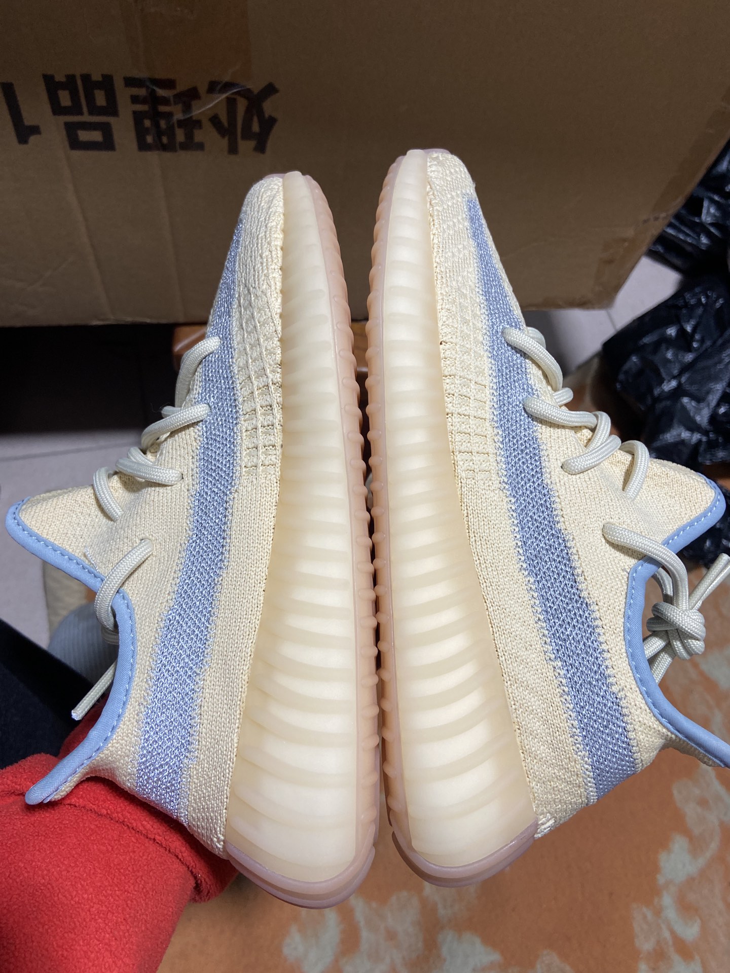 Yeezy350奶油麻布鞋码36-4