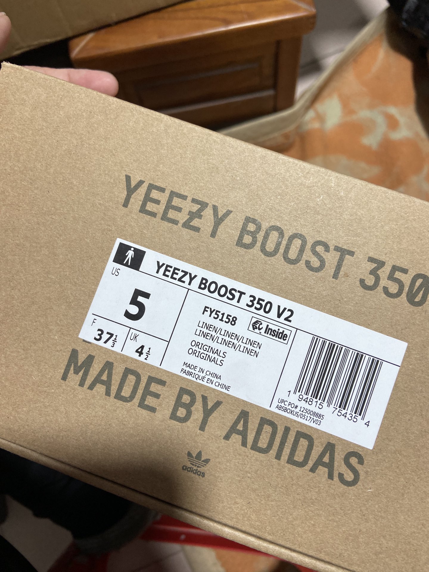 Yeezy350奶油麻布鞋码36-4