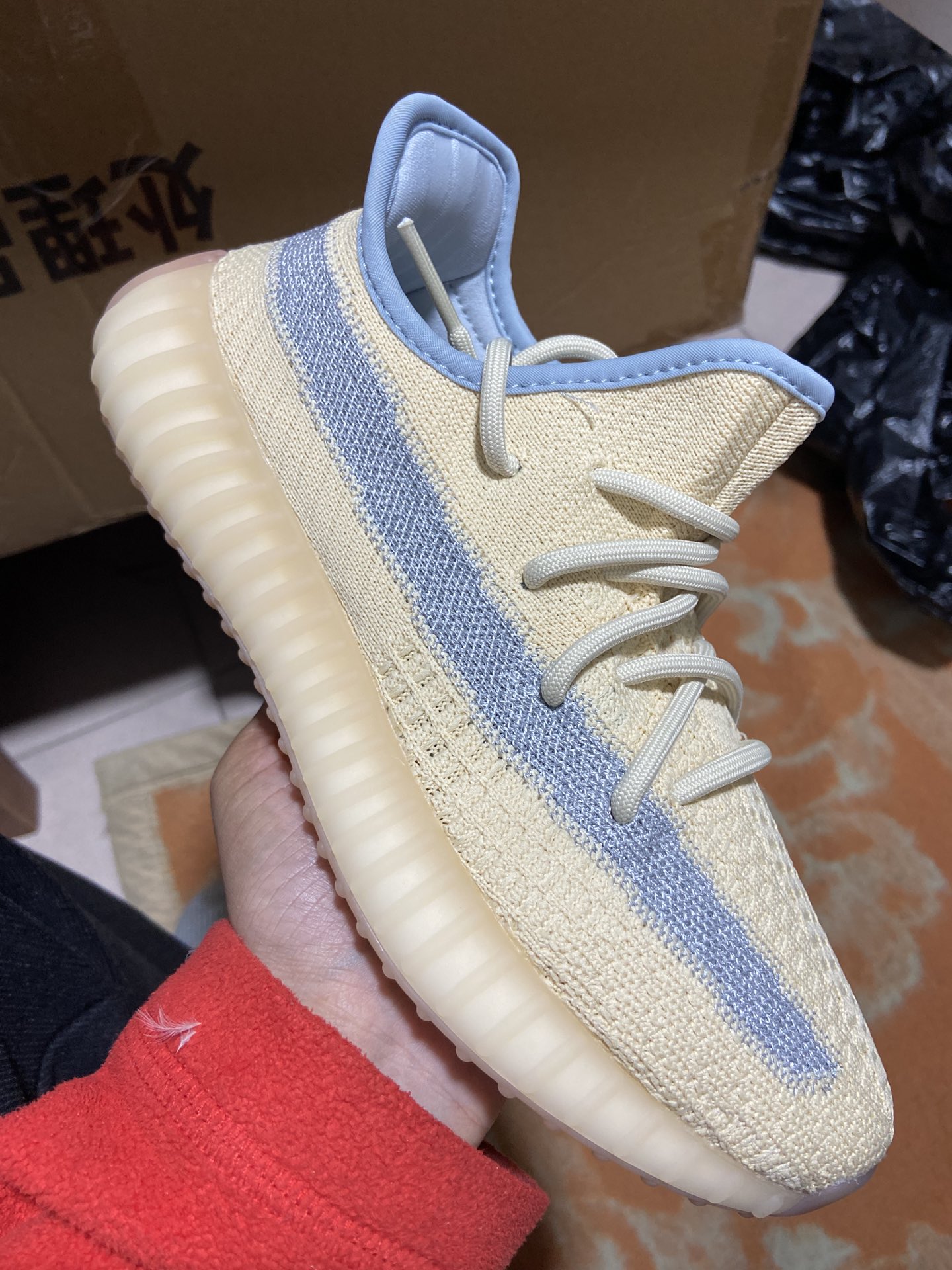 Yeezy350奶油麻布鞋码36-4