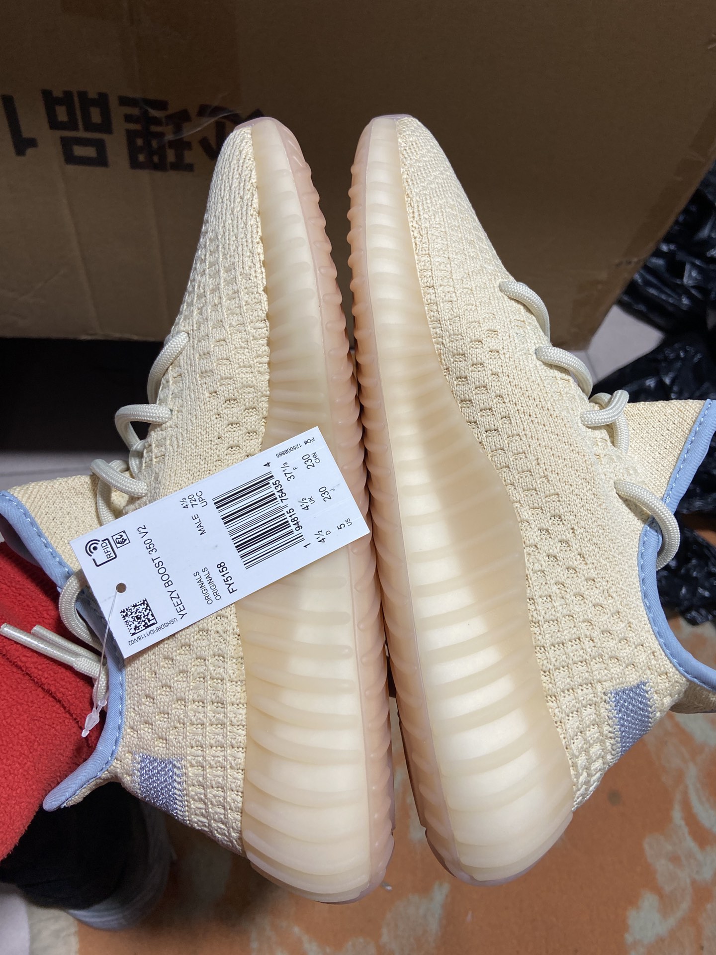 Yeezy350奶油麻布鞋码36-4