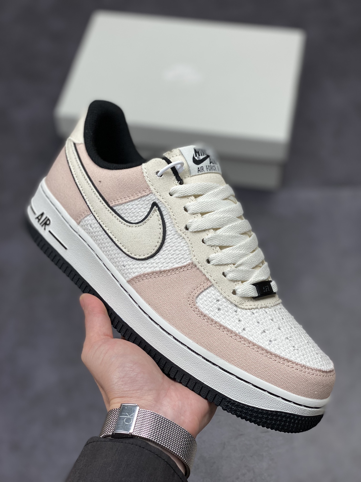 Nike Air Force 1 Low 07 白粉帆布拼接315122-668