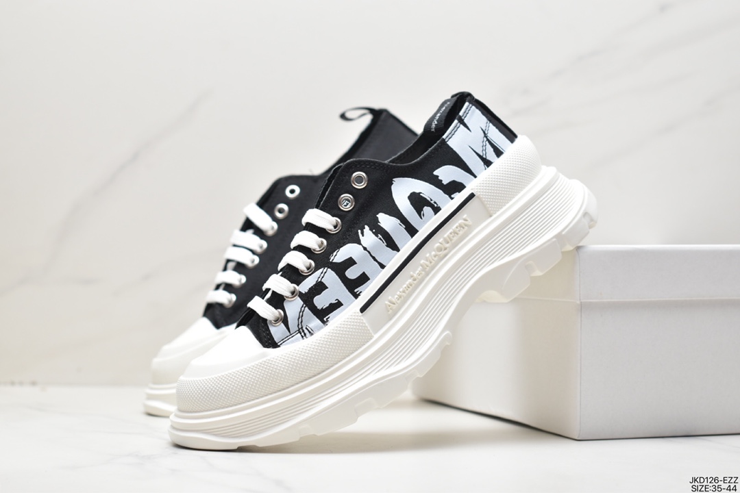 Italian high-end luxury brand-Alexander McQueen sole sneakers low-top fashion