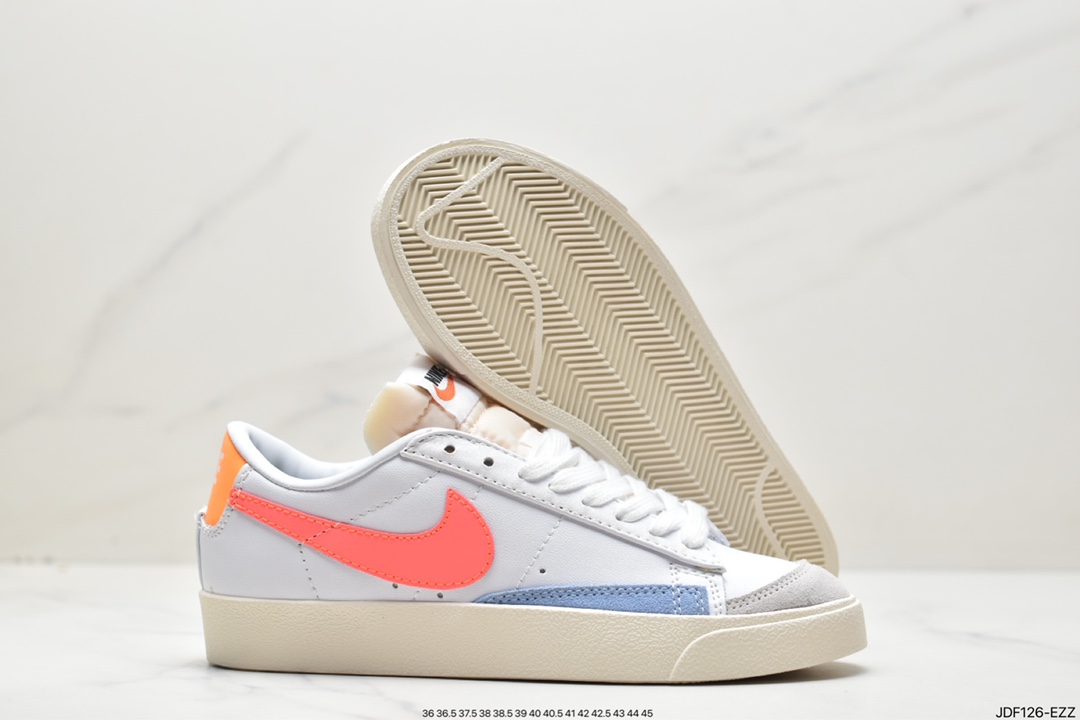 125 耐克Blazer Low '1977 Vintage”White/Light Blue/Grey”经典开拓者DC4769-105