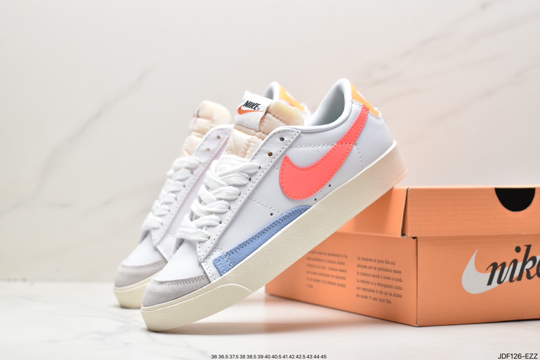125 耐克Blazer Low '1977 Vintage”White/Light Blue/Grey”经典开拓者DC4769-105