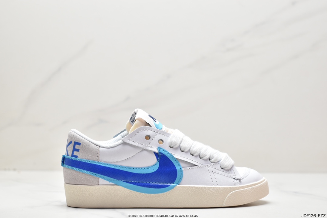 125 耐克Blazer Low '1977 Vintage”White/Light Blue/Grey”经典开拓者DC4769-105