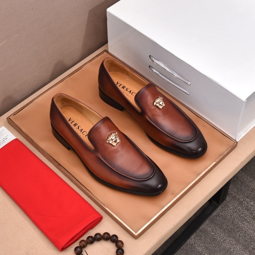 Versace Men's Leather Loafers with Medusa Detail - Fashionable & Comfortable 1 Versace Men's Leather Loafers with Medusa Detail - Fashionable & Comfortable