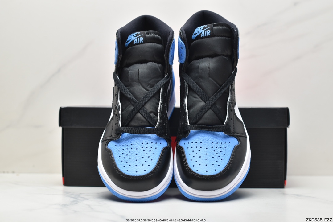 270 Air Jordan 1 High OG ”True Blue” AJ1 乔1黑蓝脚趾配色 高帮篮球鞋 DZ5485-400