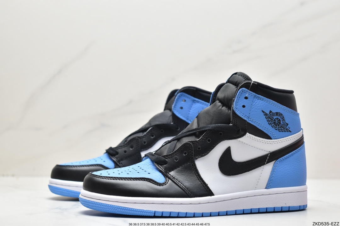 270 Air Jordan 1 High OG ”True Blue” AJ1 乔1黑蓝脚趾配色 高帮篮球鞋 DZ5485-400