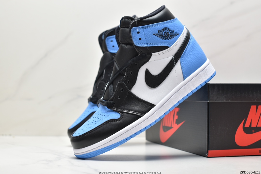 270 Air Jordan 1 High OG ”True Blue” AJ1 乔1黑蓝脚趾配色 高帮篮球鞋 DZ5485-400