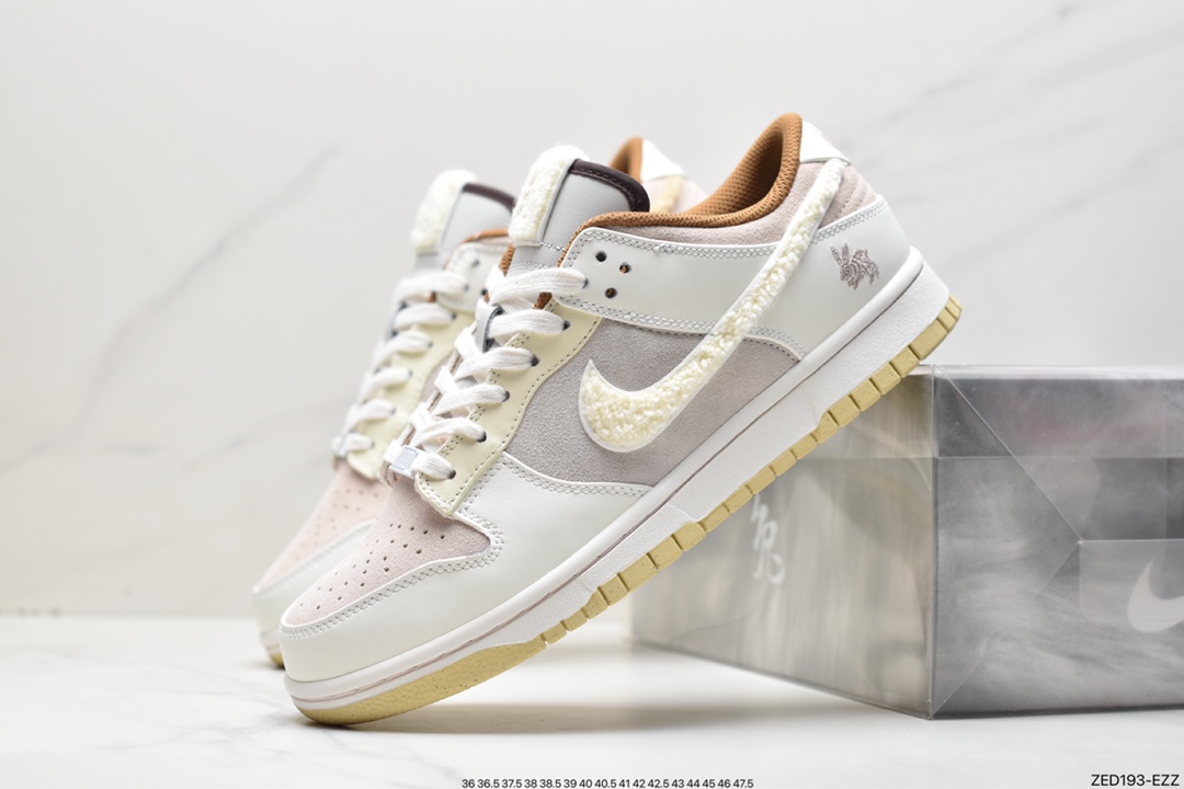 260 Nike SB Dunk Low”Year of the Rabbit”扣篮系列低帮休闲运动滑板板鞋“浅棕米白穗兔”FD4203-211
