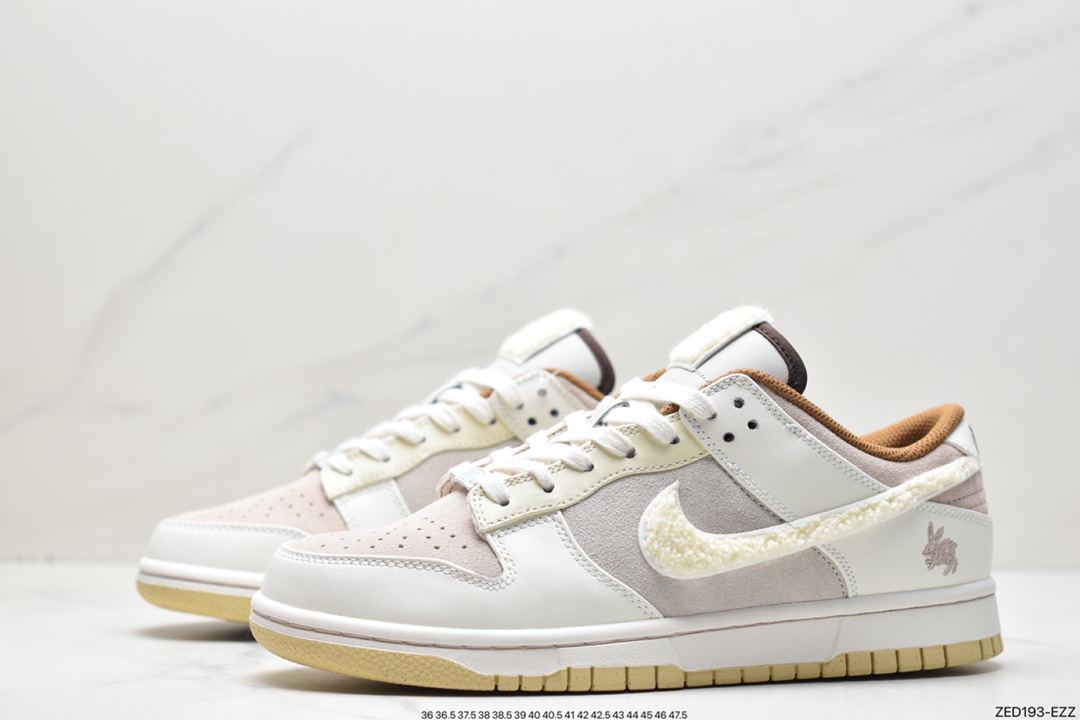 260 Nike SB Dunk Low”Year of the Rabbit”扣篮系列低帮休闲运动滑板板鞋“浅棕米白穗兔”FD4203-211