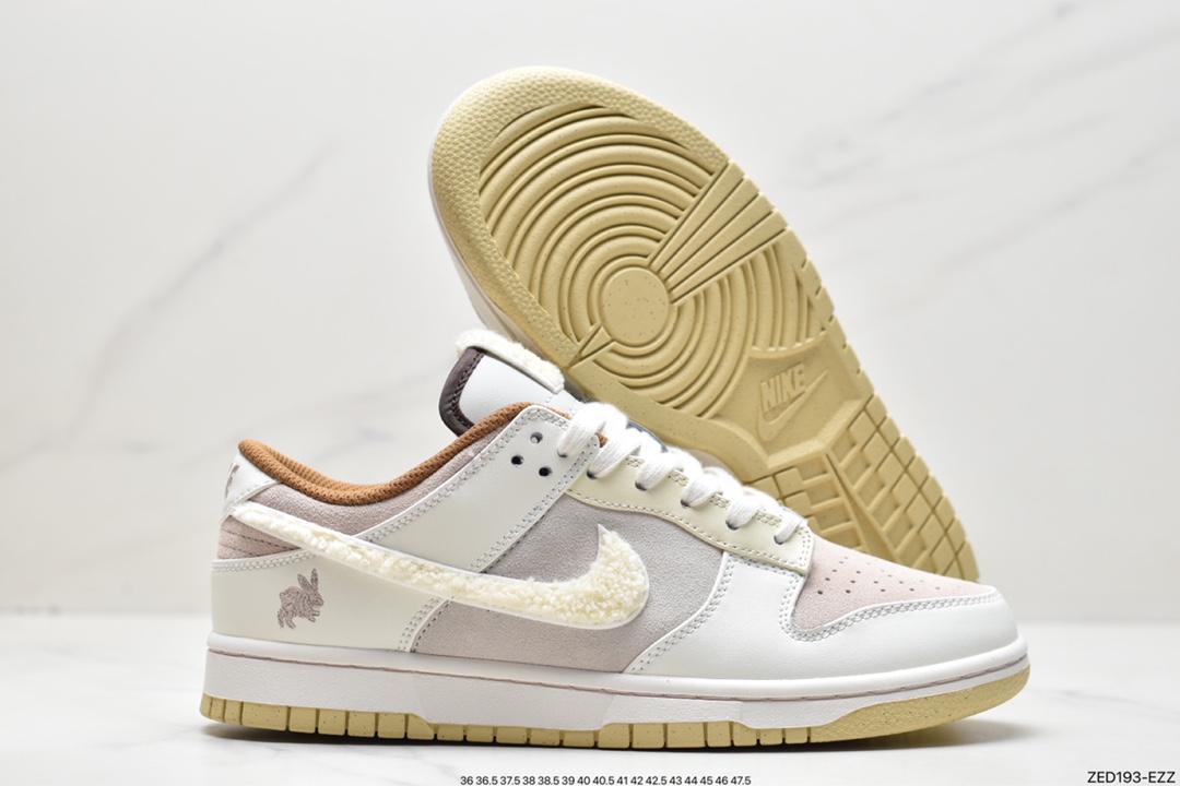 260 Nike SB Dunk Low”Year of the Rabbit”扣篮系列低帮休闲运动滑板板鞋“浅棕米白穗兔”FD4203-211