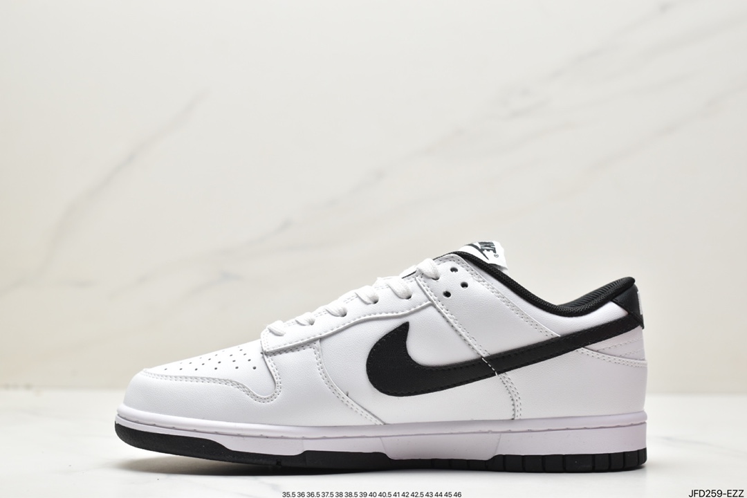 170 WMNS SB Dunk Low”Reverse Panda”扣篮系列低帮休闲运动滑板板鞋“皮革白黑反转熊猫”DD1503-113