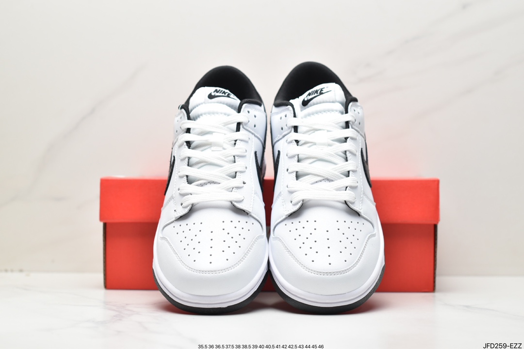 170 WMNS SB Dunk Low”Reverse Panda”扣篮系列低帮休闲运动滑板板鞋“皮革白黑反转熊猫”DD1503-113