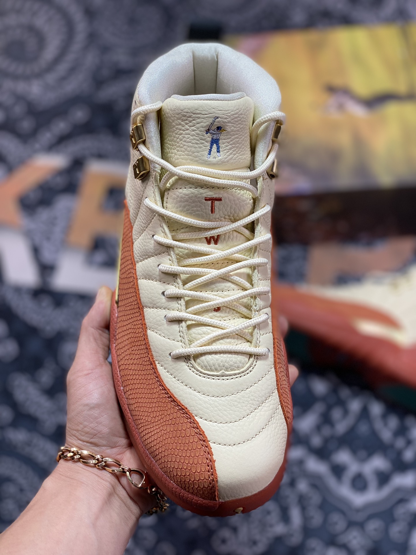 Pure original test cannot identify aj12 golf co-branded beige white brown DV1758-108