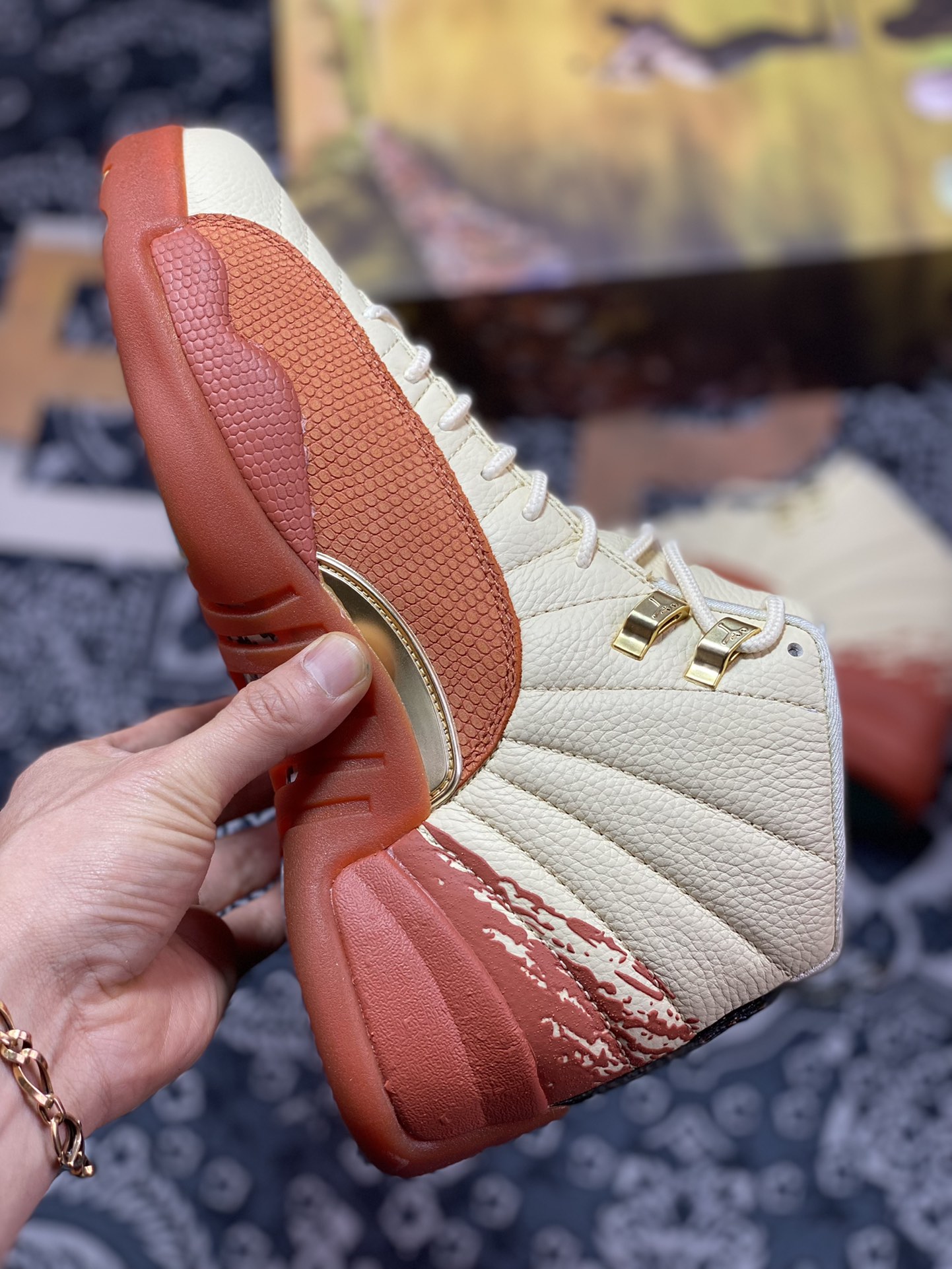 Pure original test cannot identify aj12 golf co-branded beige white brown DV1758-108