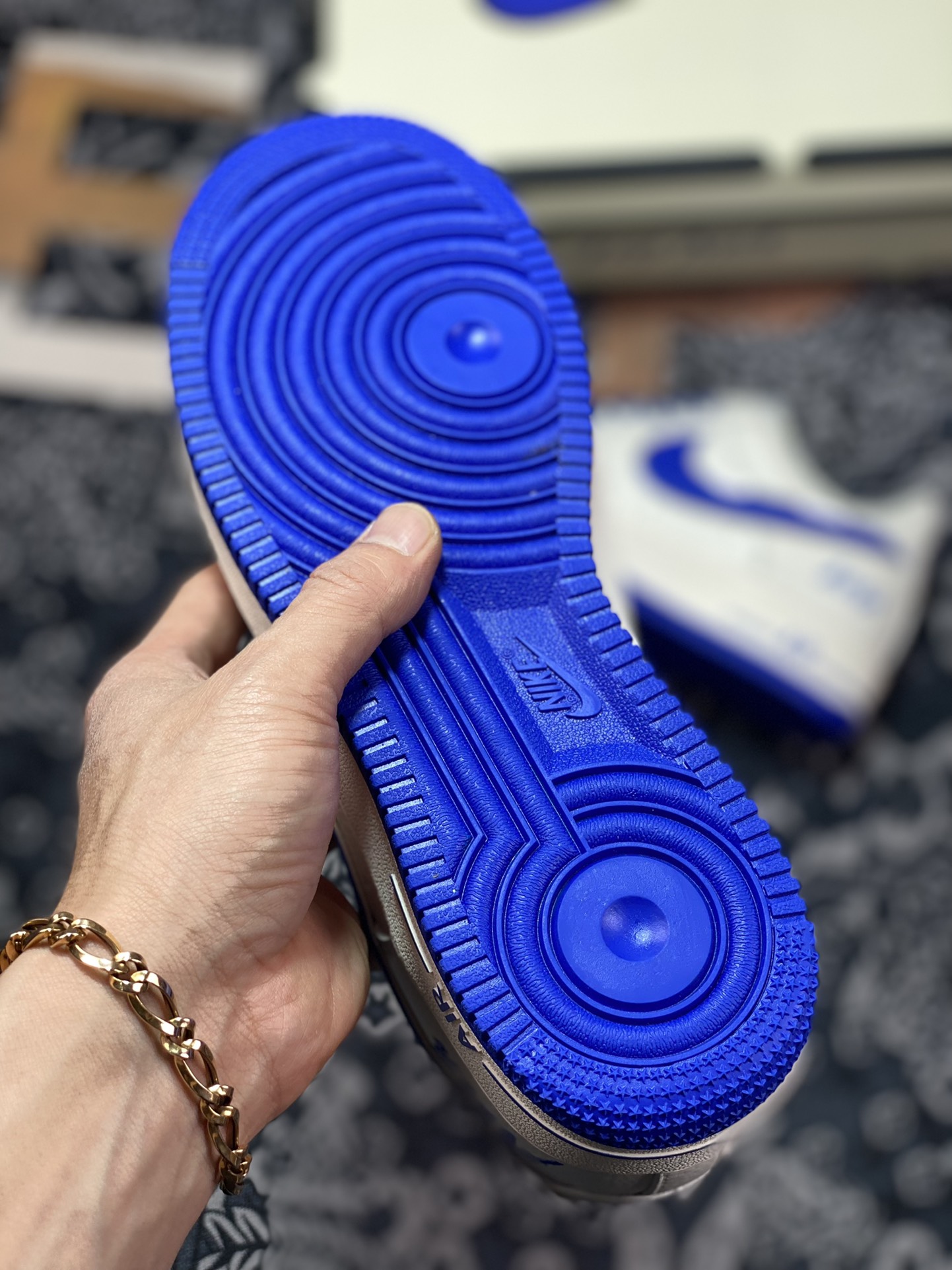 260 Nike Air Force 1’07 Low”White/Royal Blue/Silver”空军一号板鞋“皮革白皇家蓝银小钩”BM1996-077