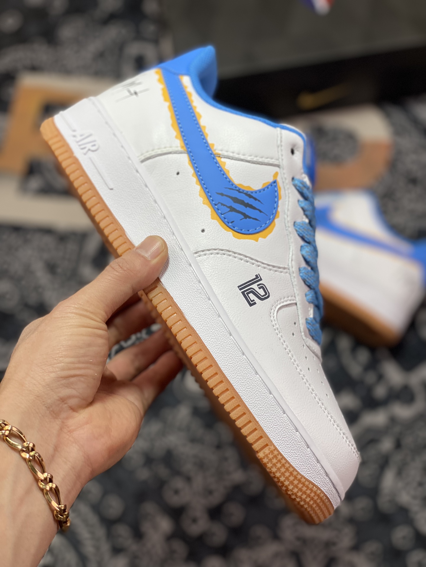 200 Nike Air Force 1Low '07 LV8”Ja Morant 12”空军一号低帮“白北卡蓝莫兰特”NH1412-992