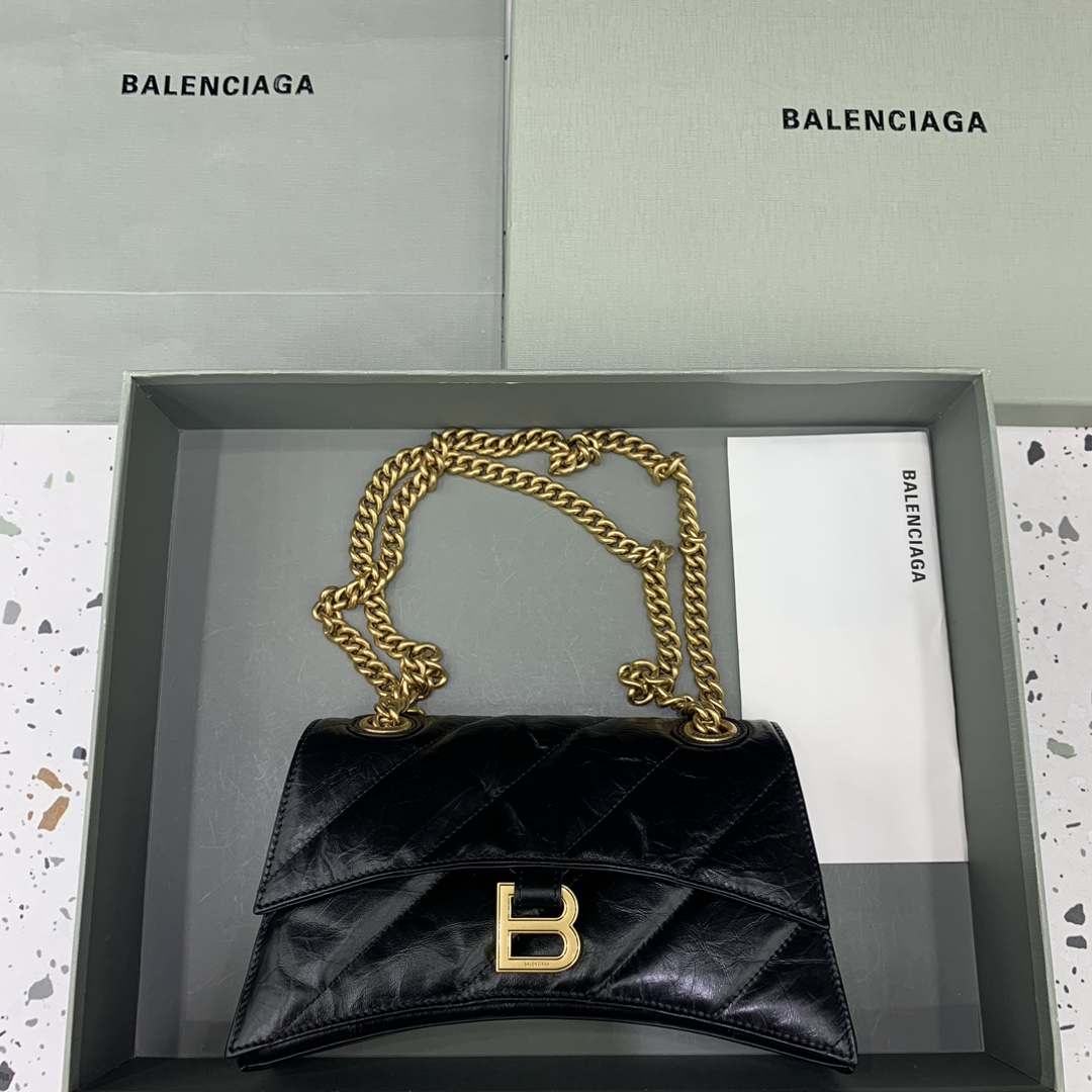 Balenciaga Buy Crossbody & Shoulder Bags Black Unisex Gold Hardware Chains