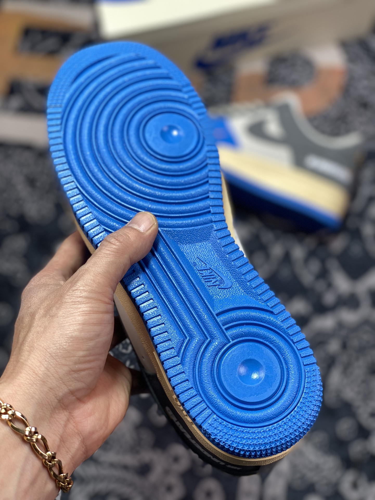 220 UNDEFEATED x Nike Air Force 1’07 Low”Blue/Grey”空军一号315122-005