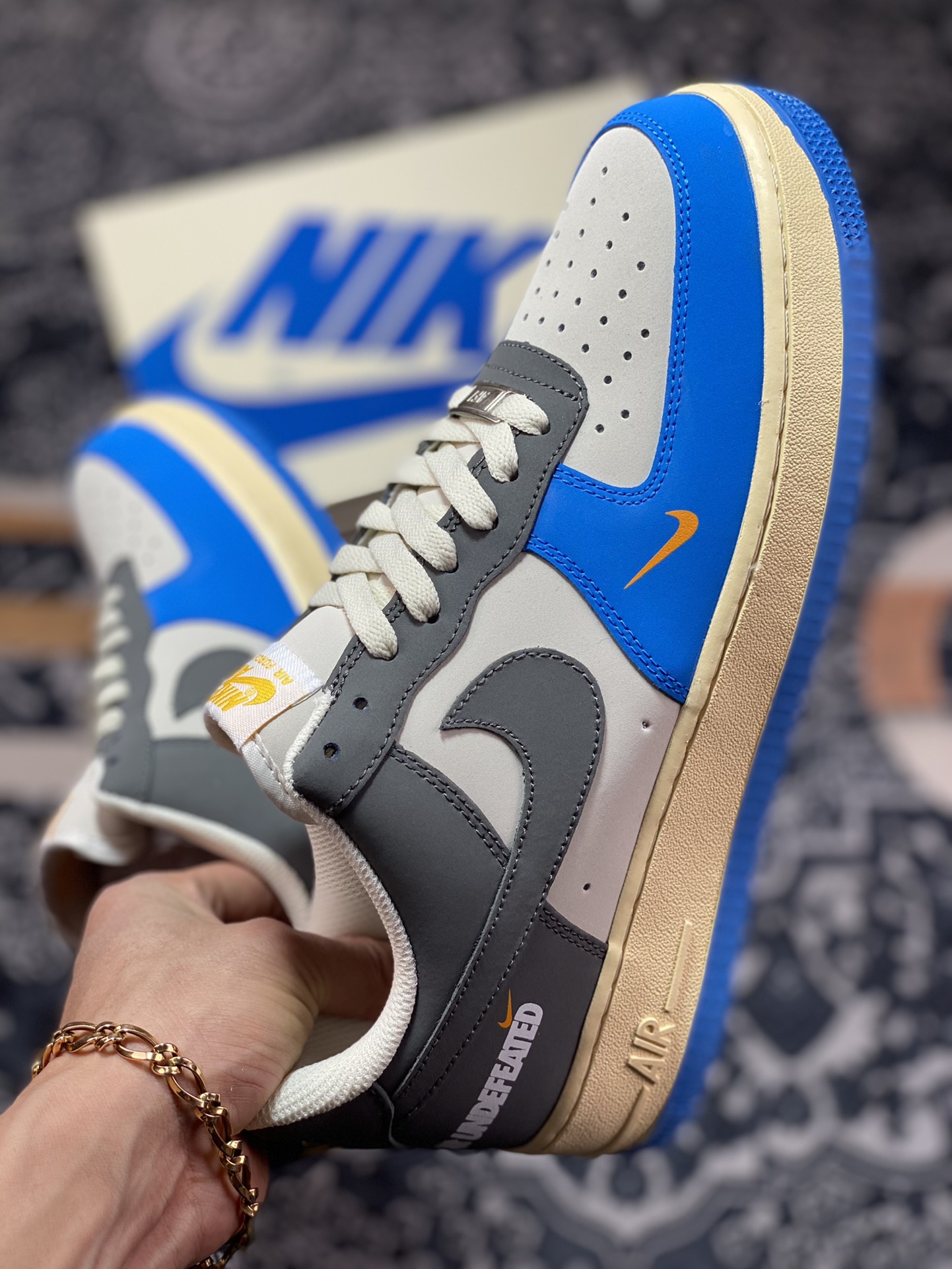 220 UNDEFEATED x Nike Air Force 1’07 Low”Blue/Grey”空军一号315122-005