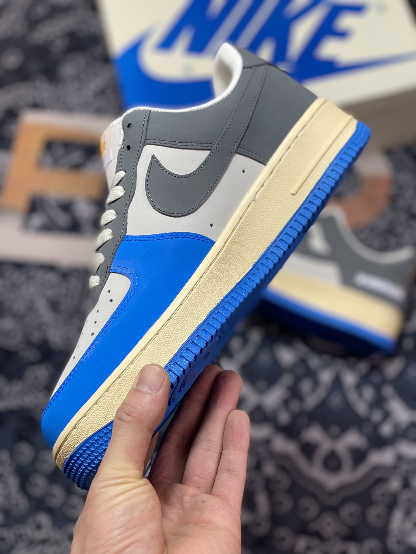 220 UNDEFEATED x Nike Air Force 1’07 Low”Blue/Grey”空军一号315122-005