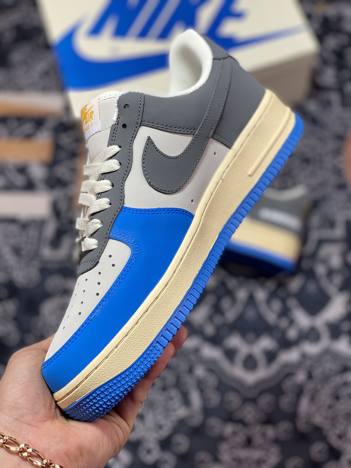 220 UNDEFEATED x Nike Air Force 1’07 Low”Blue/Grey”空军一号315122-005