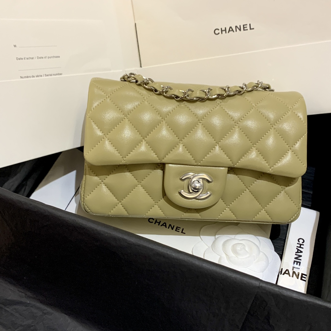 CHANEL CF Large Mini 20cm Imported Lambskin Small Bag Big Charm Classic Versatile