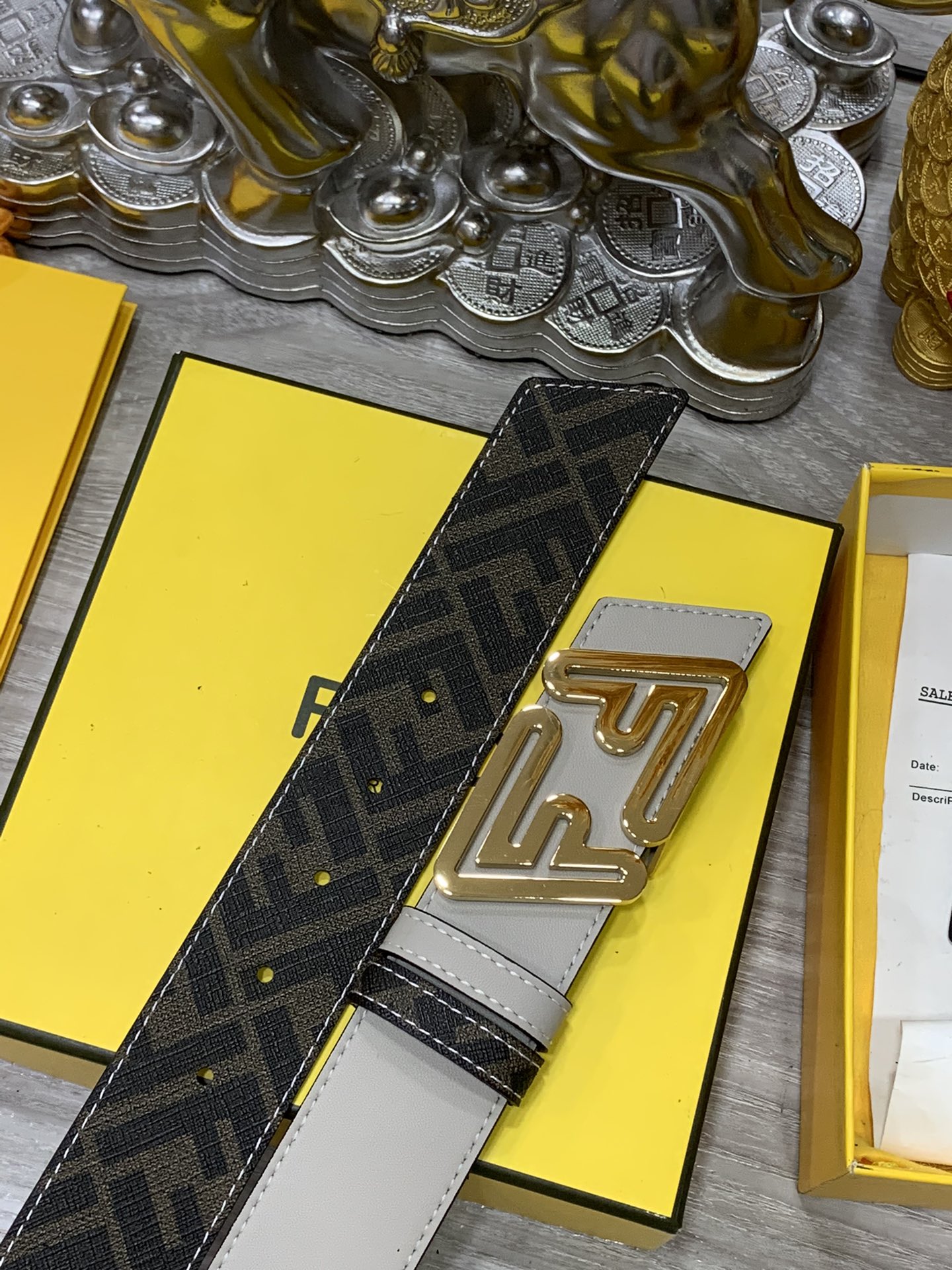 FENDI芬迪专柜同款宽4.0CM双