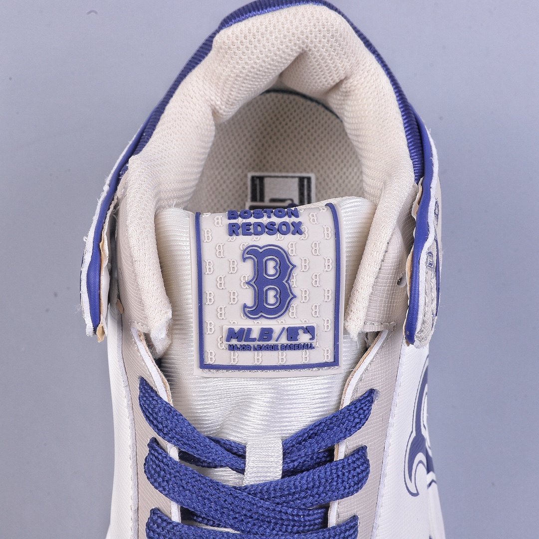 MLB Chunky Liner Basic Beige Print New York Yankees Increased Thick Sole Velcro Versatile Casual Shoes