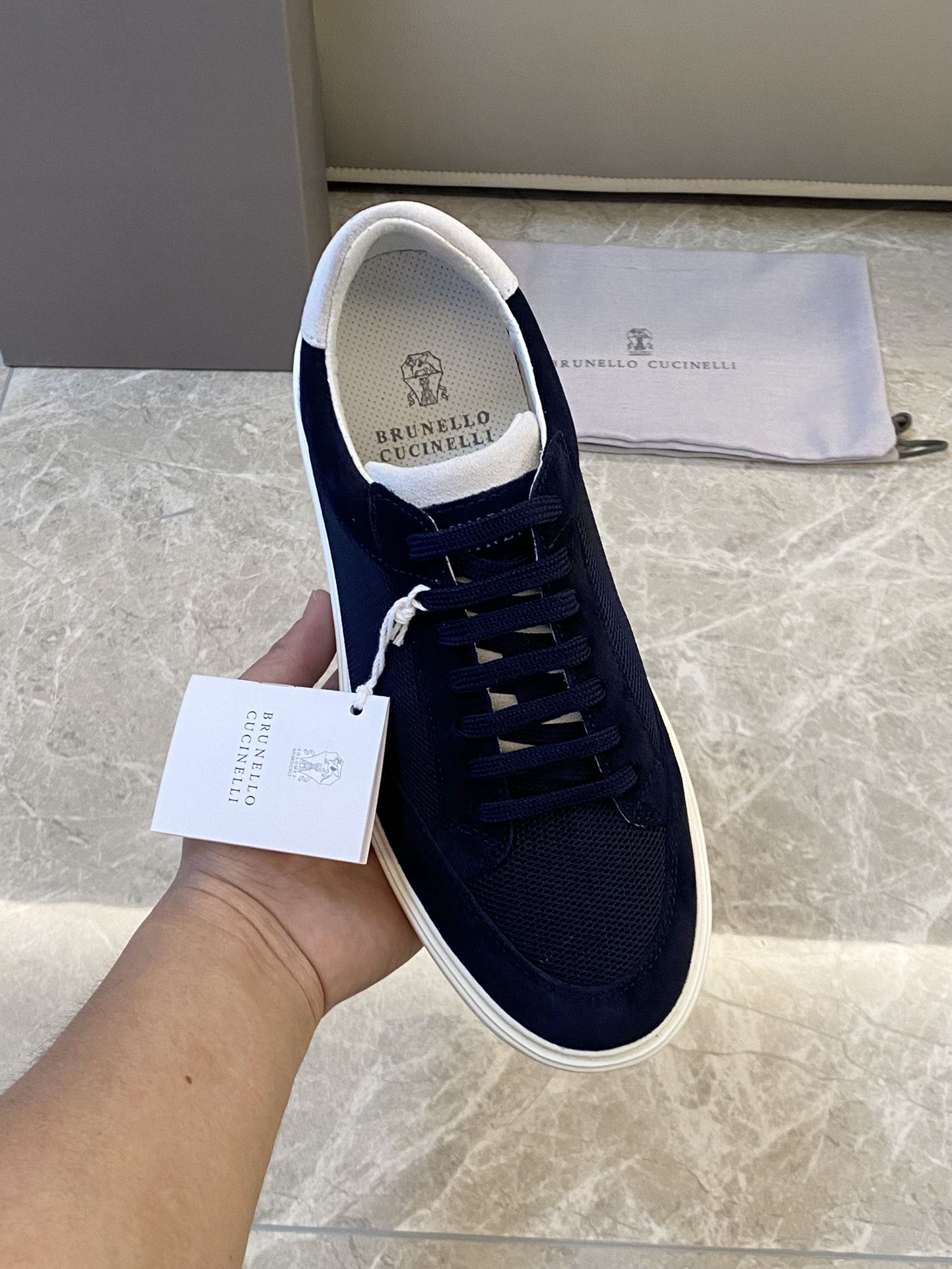 Brunello Cucinelli Primavera/Verano Nuevo Bloqueo de Color Tablero Deportivo Zapatos de Hombre ¡Este