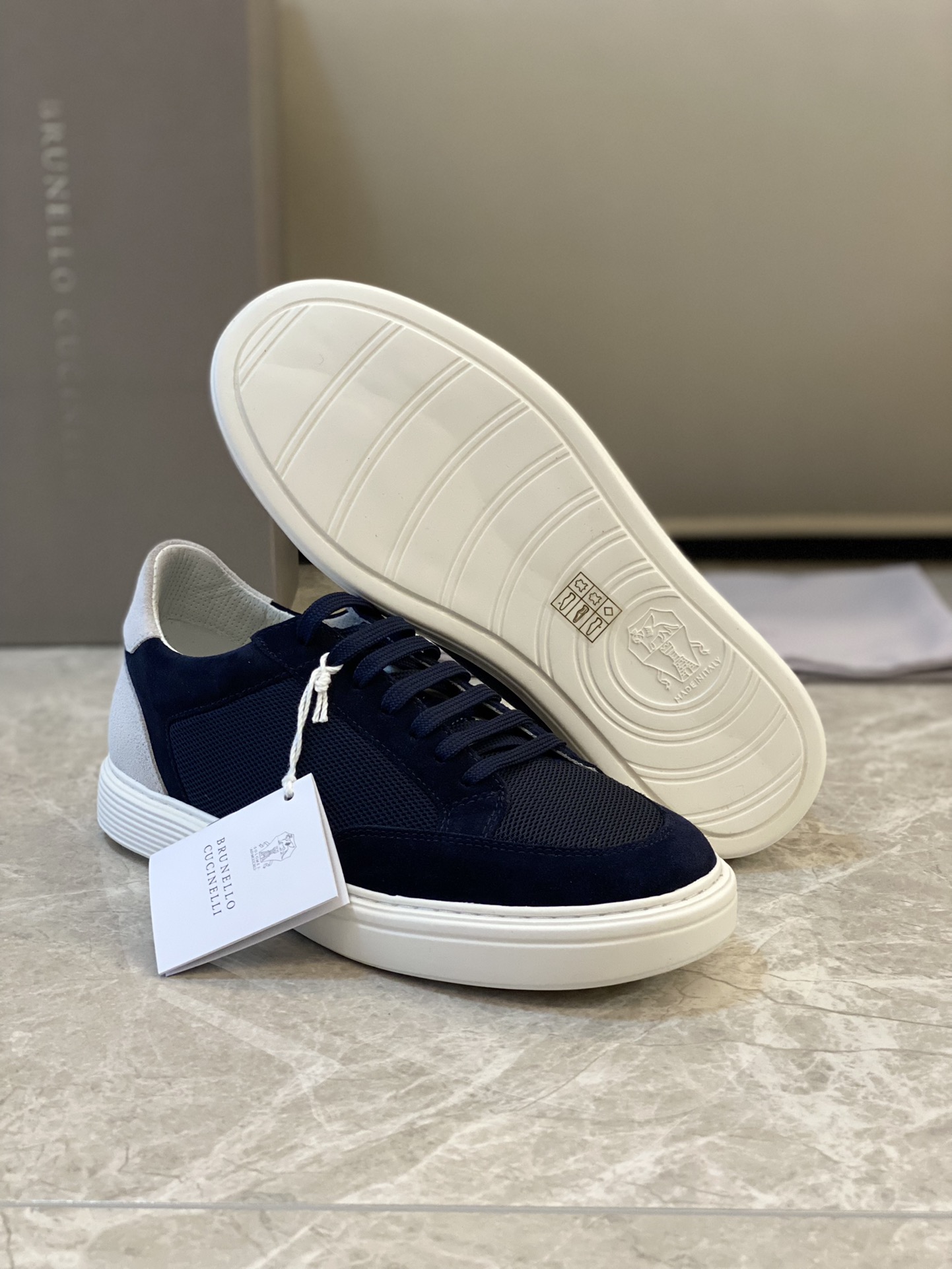 Brunello Cucinelli Primavera/Verano Nuevo Bloqueo de Color Tablero Deportivo Zapatos de Hombre ¡Este