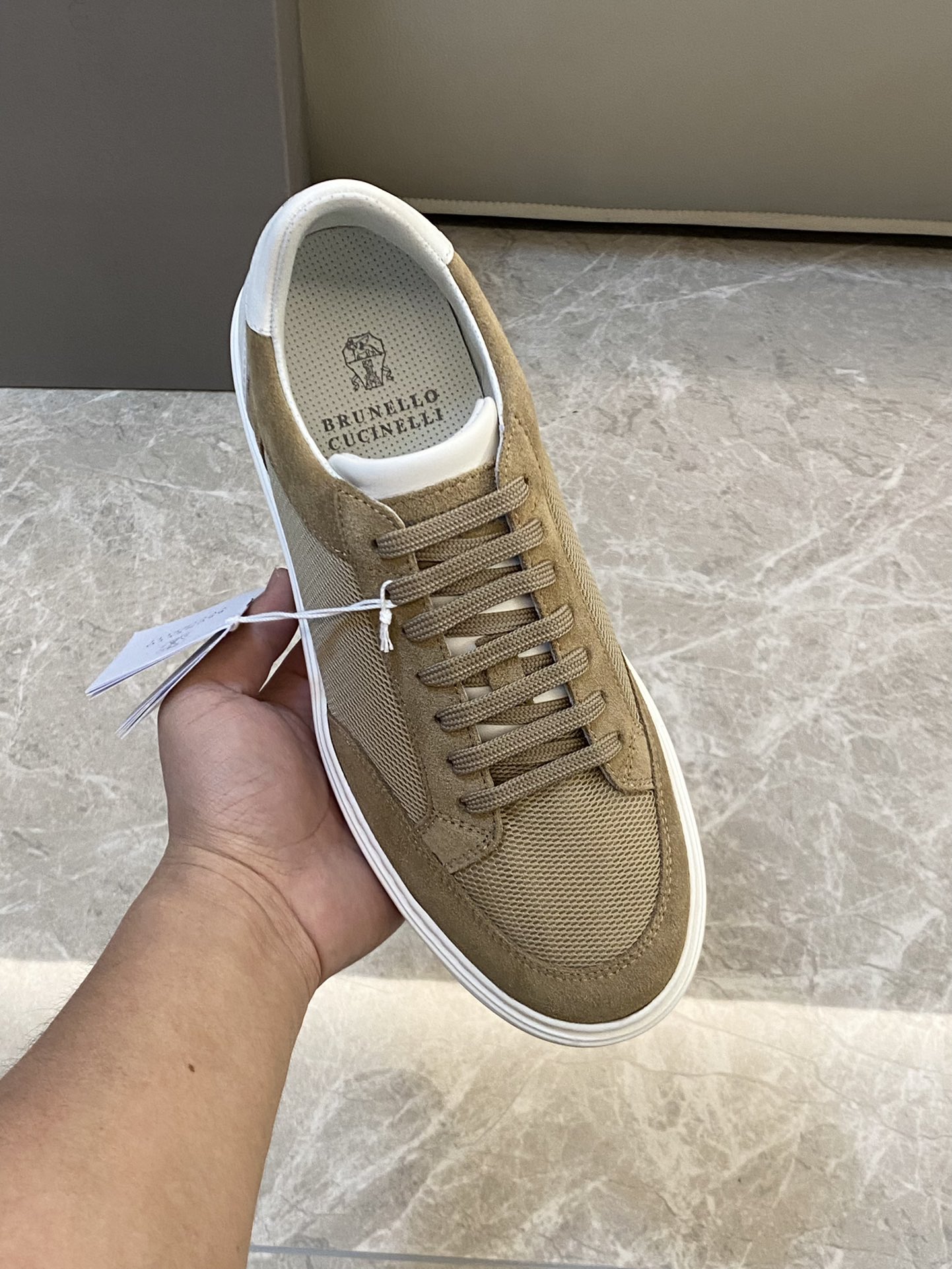 Brunello Cucinelli Primavera/Verano Nuevo Bloqueo de Color Tablero Deportivo Zapatos de Hombre ¡Este