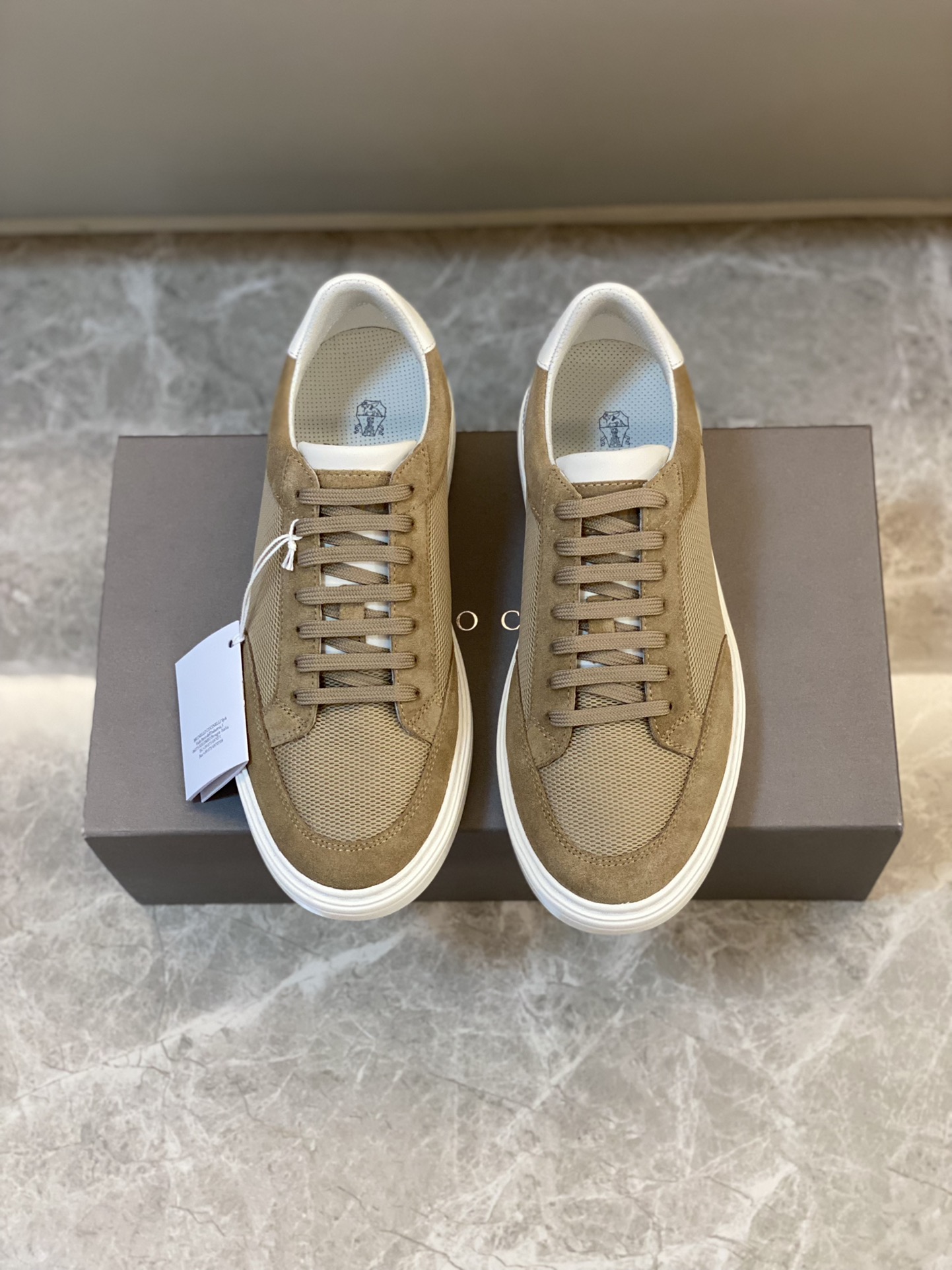 Brunello Cucinelli Primavera/Verano Nuevo Bloqueo de Color Tablero Deportivo Zapatos de Hombre ¡Este