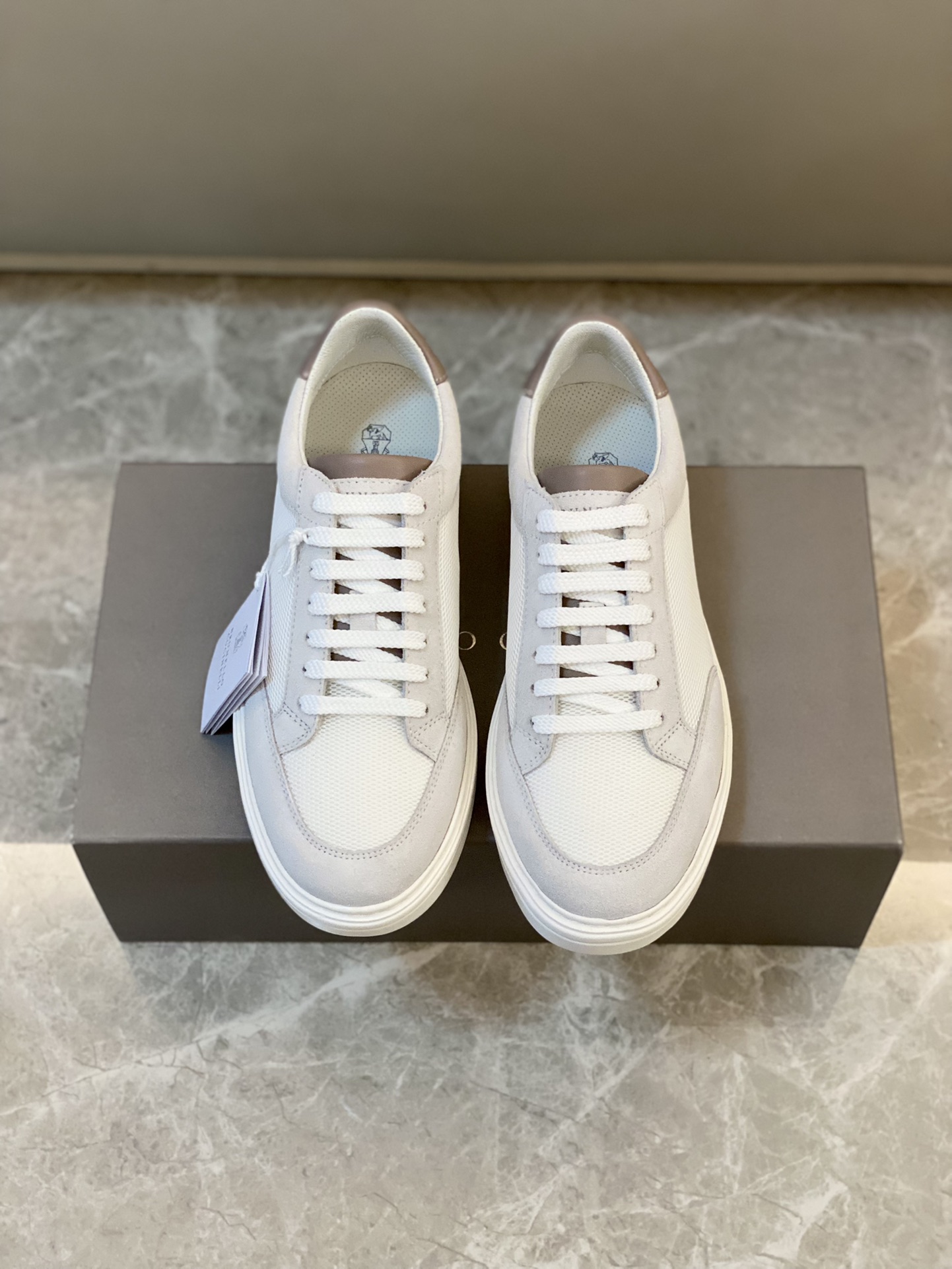Brunello Cucinelli Primavera/Verano Nuevo Bloqueo de Color Tablero Deportivo Zapatos de Hombre ¡Este