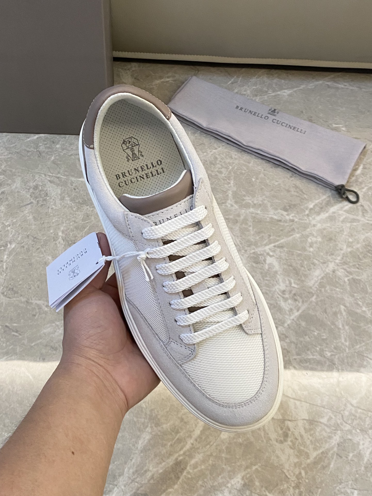 Brunello Cucinelli Primavera/Verano Nuevo Bloqueo de Color Tablero Deportivo Zapatos de Hombre ¡Este