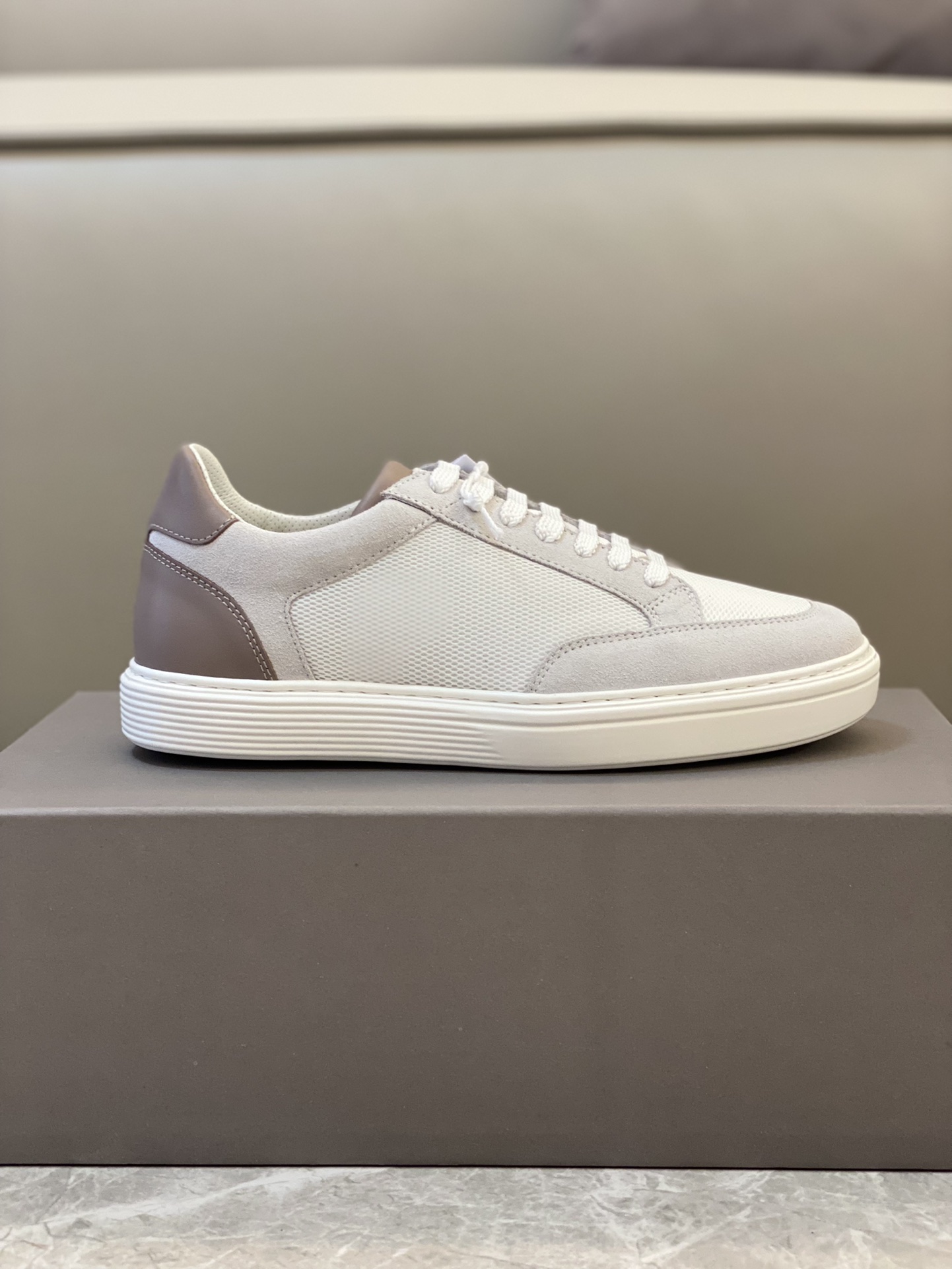 Brunello Cucinelli Primavera/Verano Nuevo Bloqueo de Color Tablero Deportivo Zapatos de Hombre ¡Este