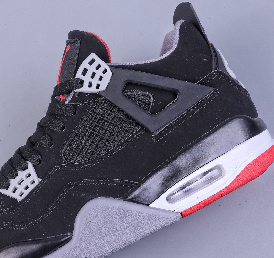 260 加强性价比Air Jordan 4 Retro “Bred” 新黑红复刻版  308497-060