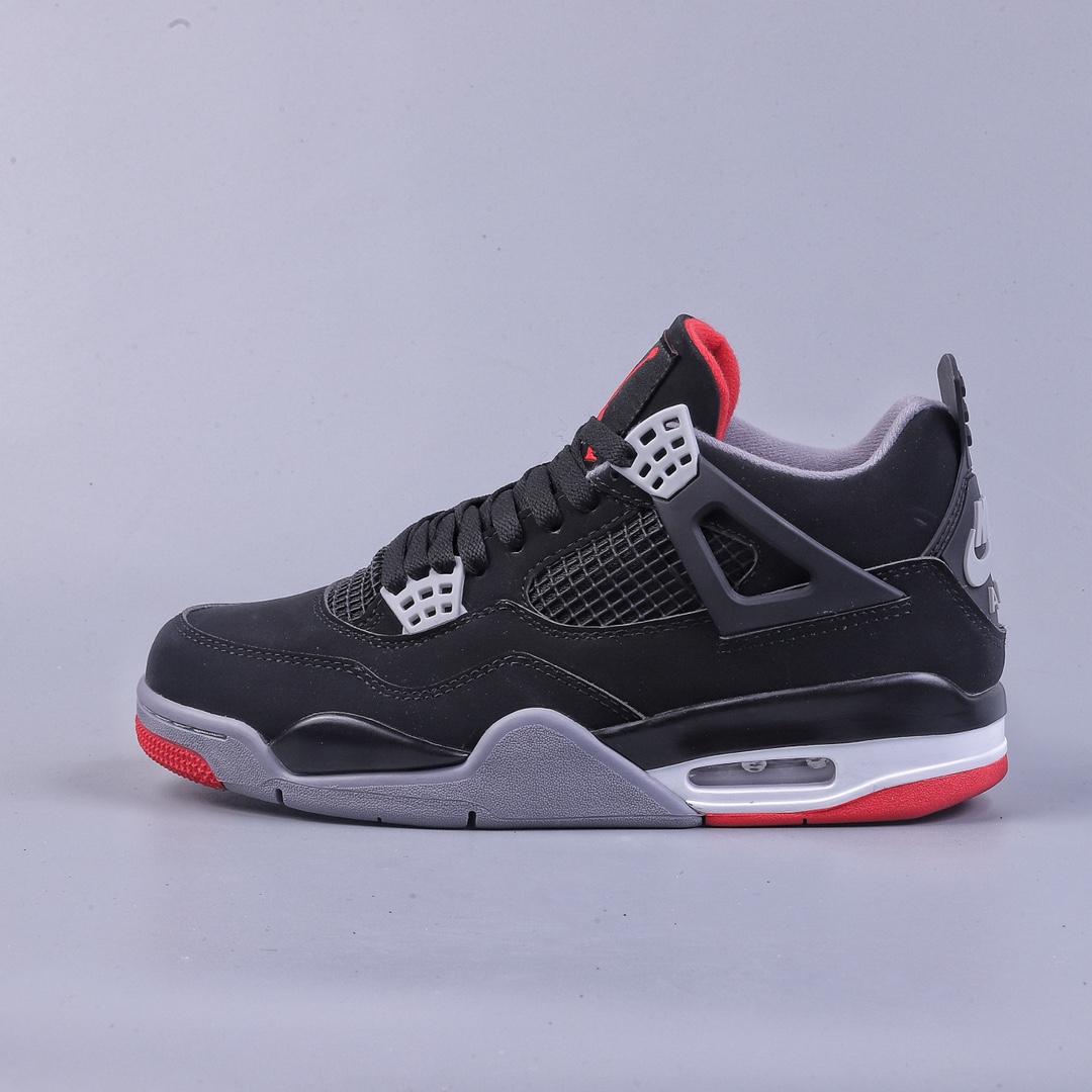 260 加强性价比Air Jordan 4 Retro “Bred” 新黑红复刻版  308497-060
