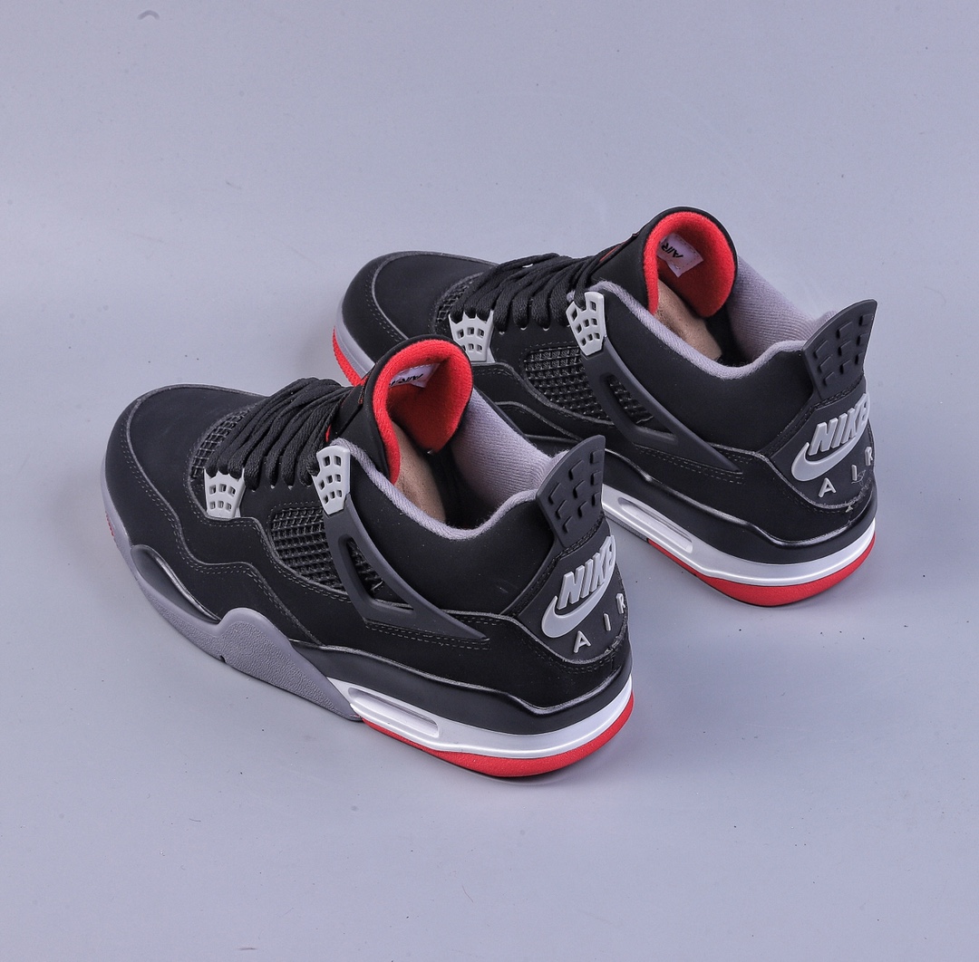 260 加强性价比Air Jordan 4 Retro “Bred” 新黑红复刻版  308497-060