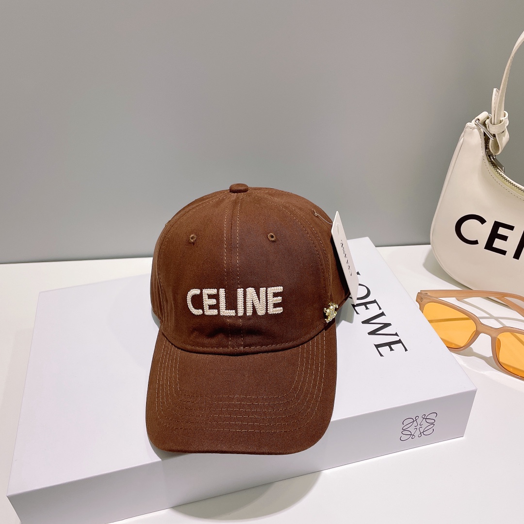 Celine Top Hats Baseball Cap Embroidery